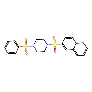1-(2-naphthylsulfonyl)-4-(phenylsulfonyl)piperazine structure