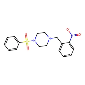 1-(2-nitrobenzyl)-4-(phenylsulfonyl)piperazine structure