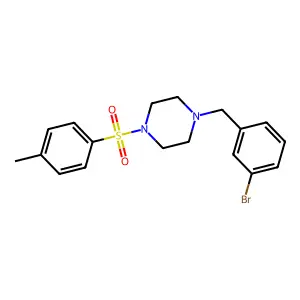 1-(3-bromobenzyl)-4-[(4-methylphenyl)sulfonyl]piperazine structure