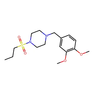1-(3,4-dimethoxybenzyl)-4-(propylsulfonyl)piperazine structure