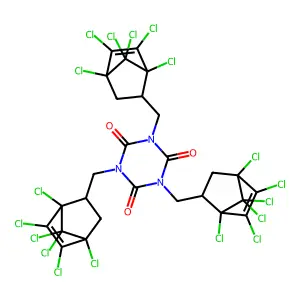 1,3,5-tris[(1,4,5,6,7,7-hexachloro-2-bicyclo[2.2.1]hept-5-enyl)methyl]-1,3,5-triazinane-2,4,6-trione structure