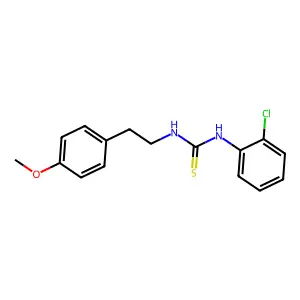 1-(2-chlorophenyl)-3-[2-(4-methoxyphenyl)ethyl]thiourea structure