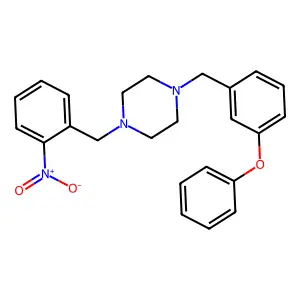 1-(2-nitrobenzyl)-4-(3-phenoxybenzyl)piperazine structure