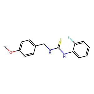 1-(2-fluorophenyl)-3-(4-methoxybenzyl)thiourea structure