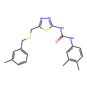 1-(3,4-dimethylphenyl)-3-(5-{[(3-methylbenzyl)sulfanyl]methyl}-1,3,4-thiadiazol-2-yl)urea structure