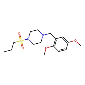 1-(2,5-dimethoxybenzyl)-4-(propylsulfonyl)piperazine structure