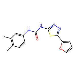 1-(3,4-dimethylphenyl)-3-[5-(furan-2-yl)-1,3,4-thiadiazol-2-yl]urea structure