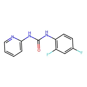 1-(2,4-difluorophenyl)-3-pyridin-2-ylurea structure