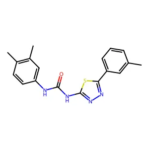 1-(3,4-dimethylphenyl)-3-[5-(3-methylphenyl)-1,3,4-thiadiazol-2-yl]urea structure
