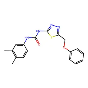 1-(3,4-dimethylphenyl)-3-[5-(phenoxymethyl)-1,3,4-thiadiazol-2-yl]urea structure