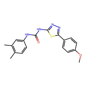 1-(3,4-dimethylphenyl)-3-[5-(4-methoxyphenyl)-1,3,4-thiadiazol-2-yl]urea structure