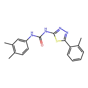 1-(3,4-dimethylphenyl)-3-[5-(2-methylphenyl)-1,3,4-thiadiazol-2-yl]urea structure