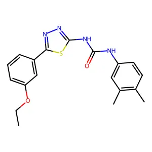 1-(3,4-dimethylphenyl)-3-[5-(3-ethoxyphenyl)-1,3,4-thiadiazol-2-yl]urea structure