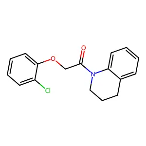 1-[(2-chlorophenoxy)acetyl]-1,2,3,4-tetrahydroquinoline structure