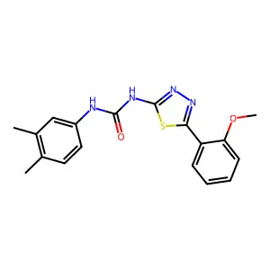 1-(3,4-dimethylphenyl)-3-[5-(2-methoxyphenyl)-1,3,4-thiadiazol-2-yl]urea structure