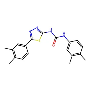 1-(3,4-dimethylphenyl)-3-[5-(3,4-dimethylphenyl)-1,3,4-thiadiazol-2-yl]urea structure