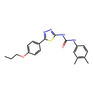 1-(3,4-dimethylphenyl)-3-[5-(4-propoxyphenyl)-1,3,4-thiadiazol-2-yl]urea structure