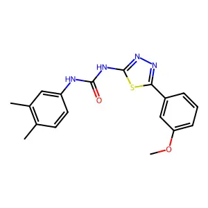 1-(3,4-dimethylphenyl)-3-[5-(3-methoxyphenyl)-1,3,4-thiadiazol-2-yl]urea structure