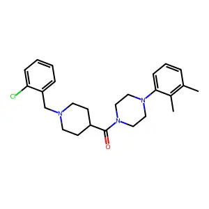 [1-(2-chlorobenzyl)piperidin-4-yl][4-(2,3-dimethylphenyl)piperazin-1-yl]methanone structure