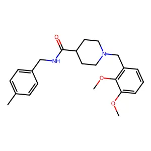 1-(2,3-dimethoxybenzyl)-N-(4-methylbenzyl)piperidine-4-carboxamide structure