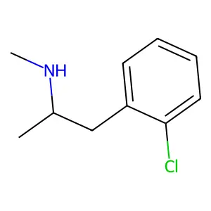 1-(2-chlorophenyl)-N-methylpropan-2-amine structure
