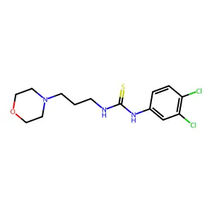 1-(3,4-dichlorophenyl)-3-(3-morpholin-4-ylpropyl)thiourea structure