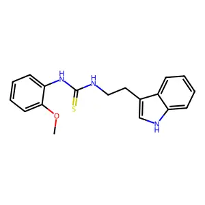 1-[2-(1H-indol-3-yl)ethyl]-3-(2-methoxyphenyl)thiourea structure