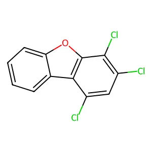 TRICHLORODIBENZOFURAN structure