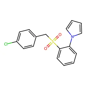 1-[2-[(4-chlorophenyl)methylsulfonyl]phenyl]pyrrole structure