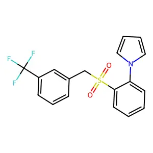 1-[2-[[3-(trifluoromethyl)phenyl]methylsulfonyl]phenyl]pyrrole structure