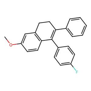 NAPHTHALENE, 1,2-DIHYDRO-4-(p-FLUOROPHENYL)-7-METHOXY-3-PHENYL- structure