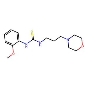 1-(2-methoxyphenyl)-3-[3-(morpholin-4-yl)propyl]thiourea structure