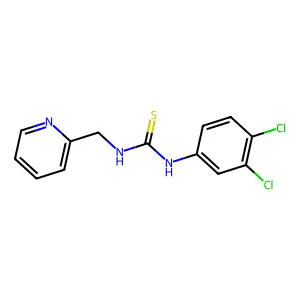 1-(3,4-dichlorophenyl)-3-(pyridin-2-ylmethyl)thiourea structure
