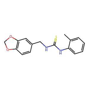 1-(1,3-benzodioxol-5-ylmethyl)-3-(2-methylphenyl)thiourea structure