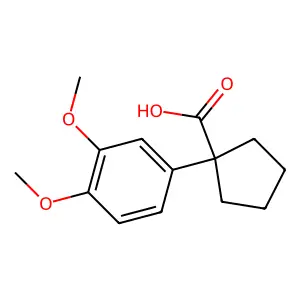 1-(3,4-dimethoxyphenyl)cyclopentanecarboxylic acid structure