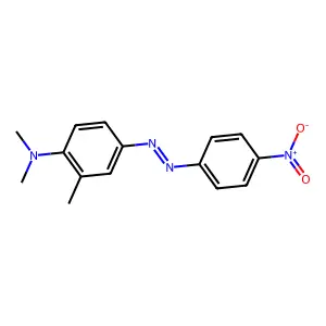 N,N,2-trimethyl-4-[(4-nitrophenyl)diazenyl]aniline structure
