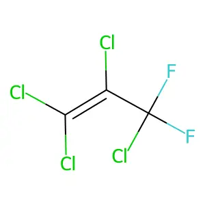 1,1,2,3-tetrachloro-3,3-difluoroprop-1-ene structure