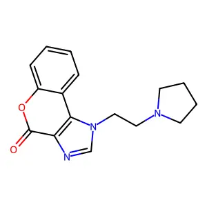 1-(2-pyrrolidin-1-ylethyl)chromeno[3,4-d]imidazol-4-one structure