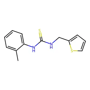 1-(2-methylphenyl)-3-(thiophen-2-ylmethyl)thiourea structure