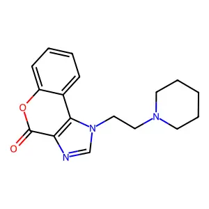 1-(2-piperidin-1-ylethyl)chromeno[3,4-d]imidazol-4-one structure