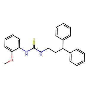 1-(3,3-diphenylpropyl)-3-(2-methoxyphenyl)thiourea structure