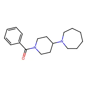 1-(1-benzoyl-4-piperidinyl)azepane structure