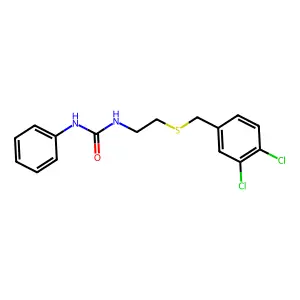 1-[2-[(3,4-dichlorophenyl)methylsulfanyl]ethyl]-3-phenylurea structure