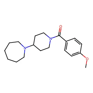 1-[1-(4-methoxybenzoyl)-4-piperidinyl]azepane structure