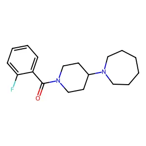 1-[1-(2-fluorobenzoyl)-4-piperidinyl]azepane structure