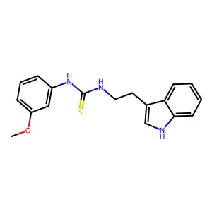 1-[2-(1H-indol-3-yl)ethyl]-3-(3-methoxyphenyl)thiourea structure