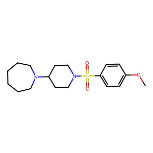 1-[1-(4-methoxyphenyl)sulfonylpiperidin-4-yl]azepane structure