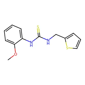 1-(2-methoxyphenyl)-3-(thiophen-2-ylmethyl)thiourea structure