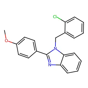 1-[(2-chlorophenyl)methyl]-2-(4-methoxyphenyl)benzimidazole structure