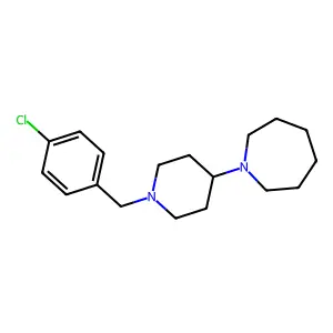 1-[1-(4-chlorobenzyl)piperidin-4-yl]azepane structure